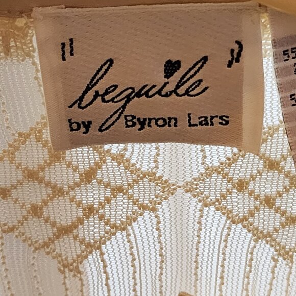 Beguile by Byron Lars Sleeveless Lace Bodice Belted Dress 4P Elegant - Picture 8 of 10